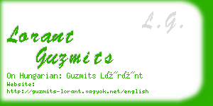 lorant guzmits business card